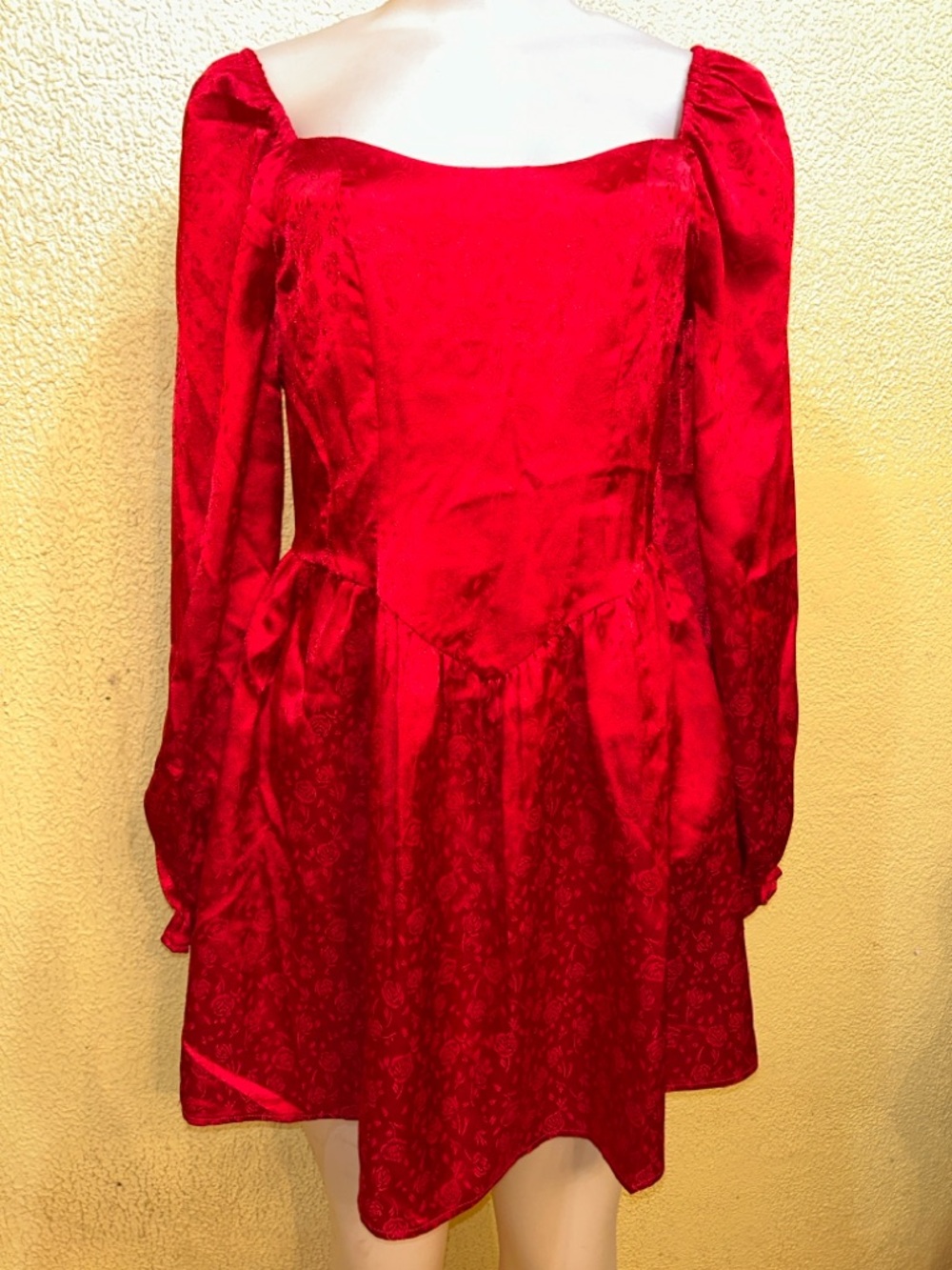 Crystal Doll Red Asymmetrical Mini Dress